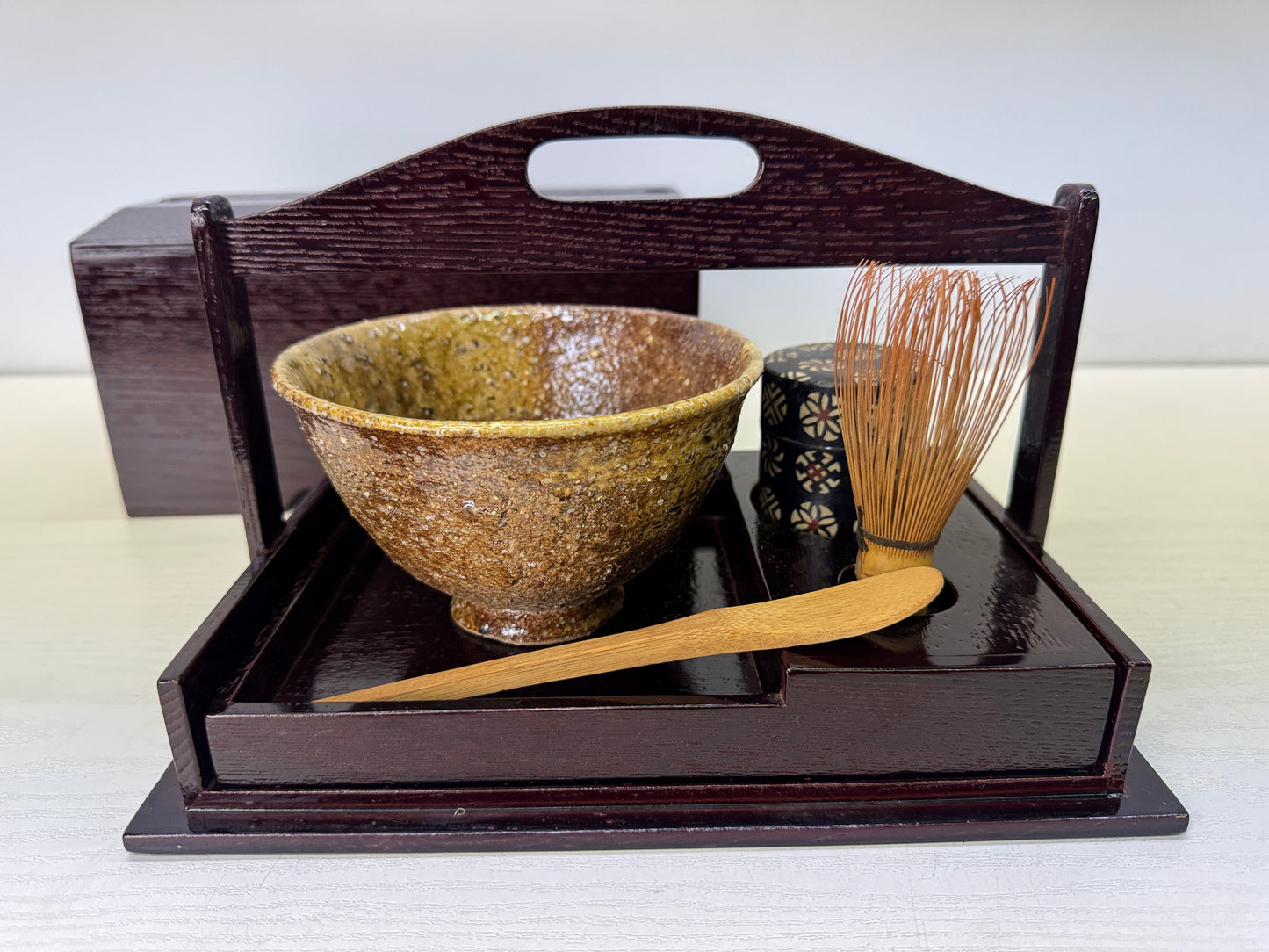 Y10780 CHAWAN Tea ceremony utensils set box tray chasen caddy Japan antique