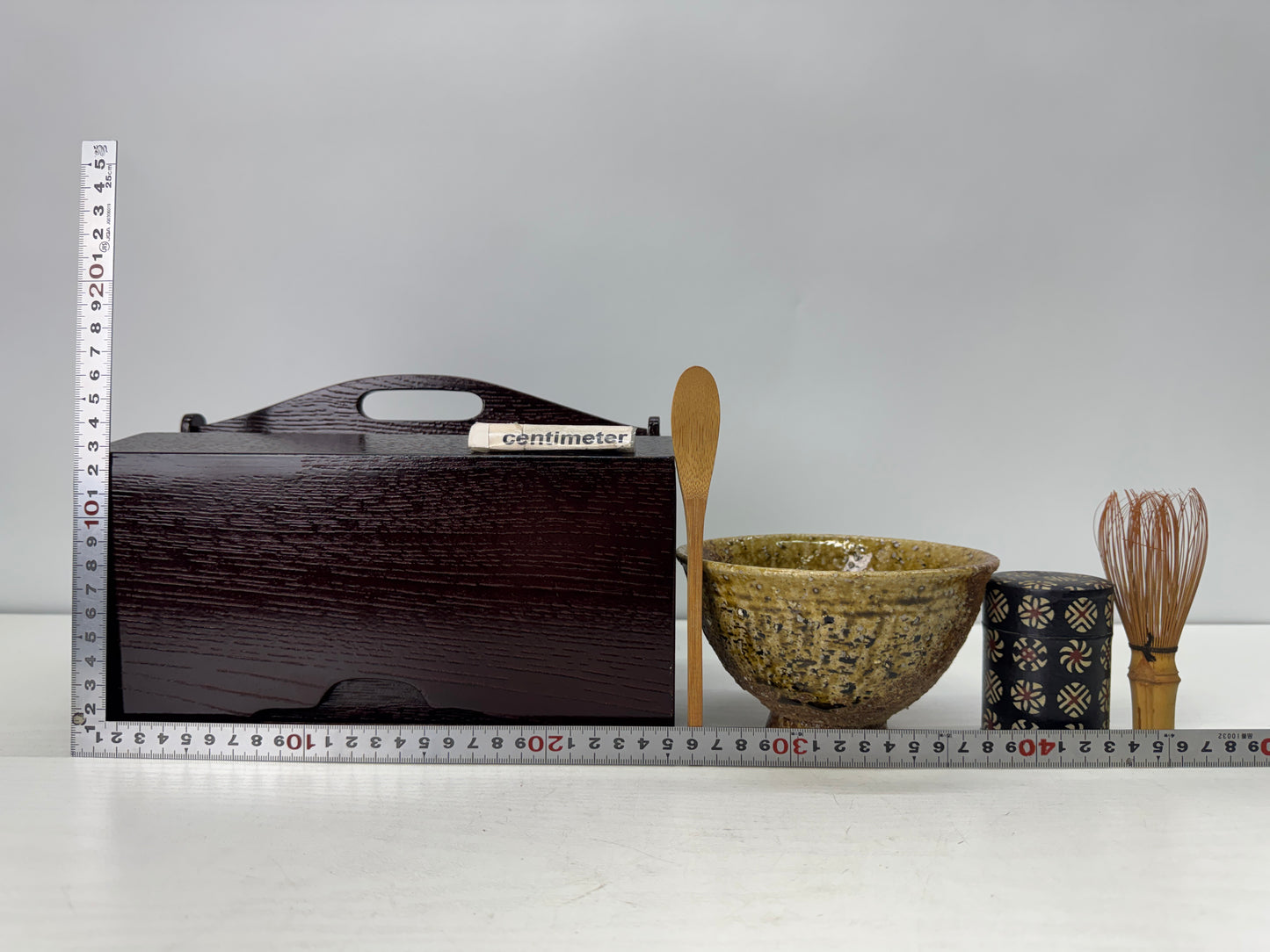 Y10780 CHAWAN Tea ceremony utensils set box tray chasen caddy Japan antique