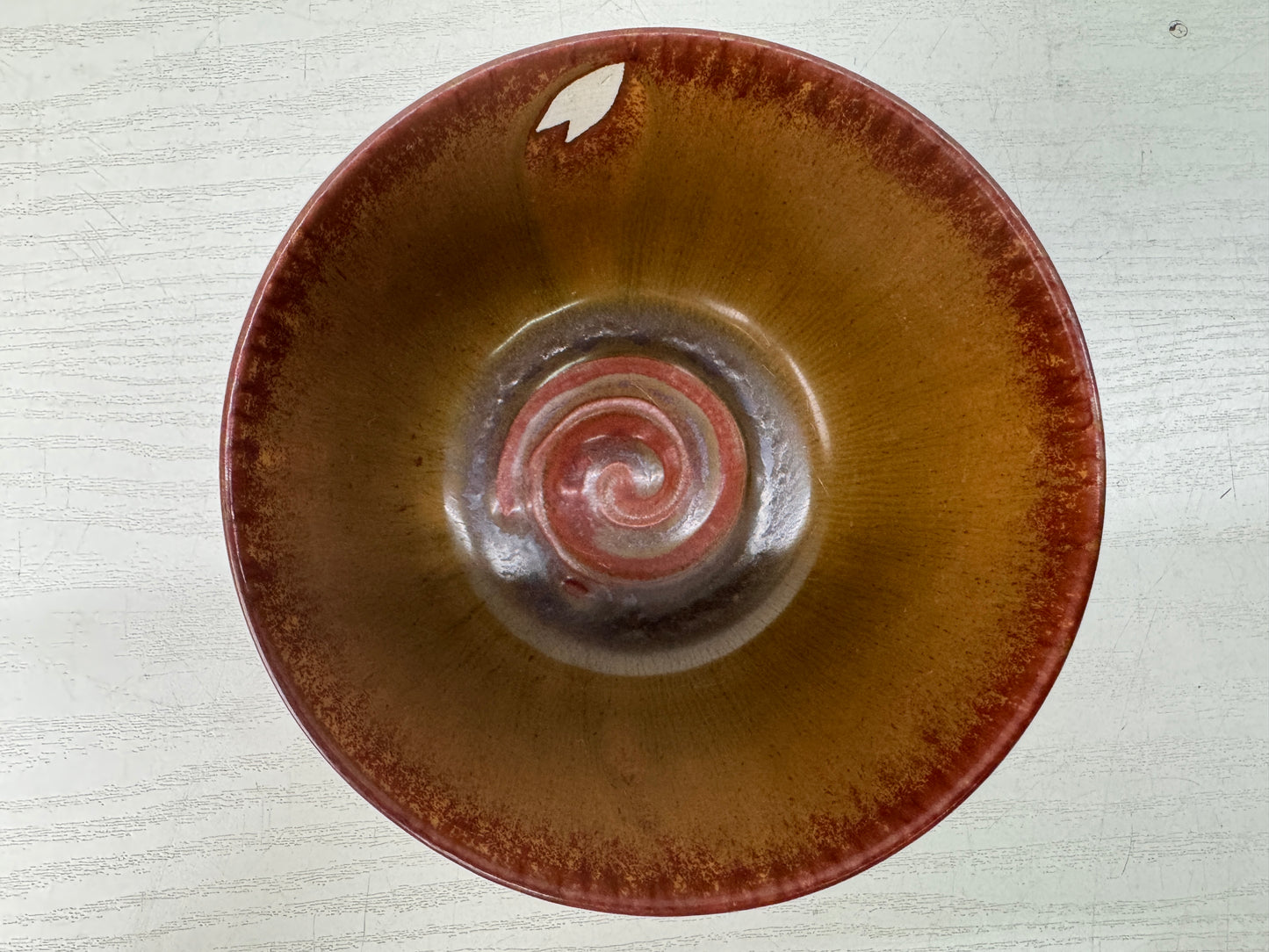 Y10782 CHAWAN Seto-ware bowl signed box Japan antique tea ceremony pottery cup
