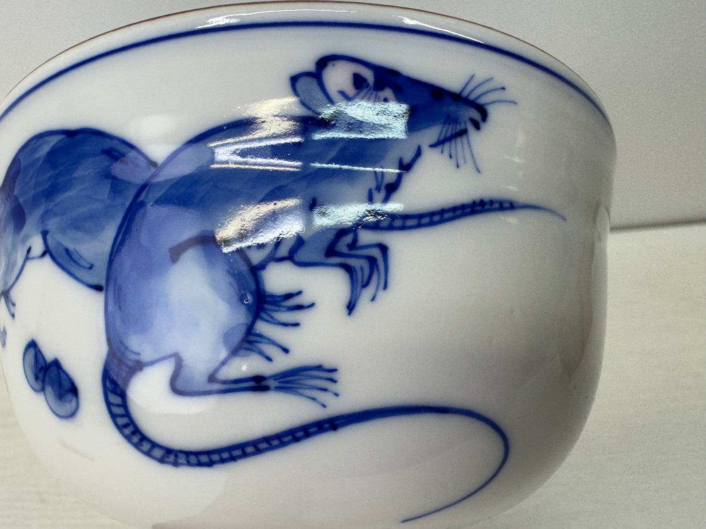 Y10784 CHAWAN Seto-ware bowl signed box Japan antique tea ceremony pottery cup