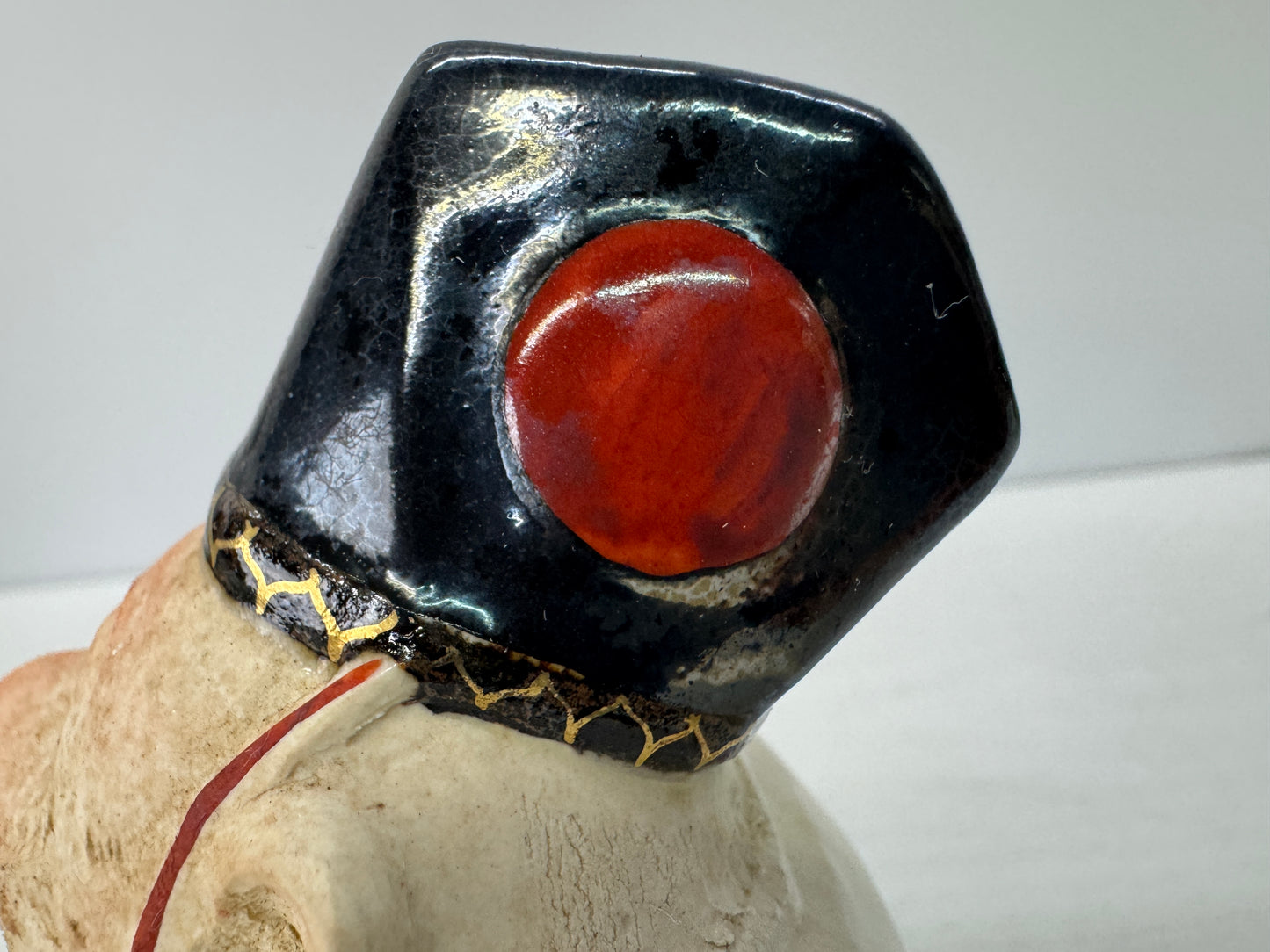 Y10794 OKIMONO Kyo-ware Monkey figure signed box Japan antique ornament interior