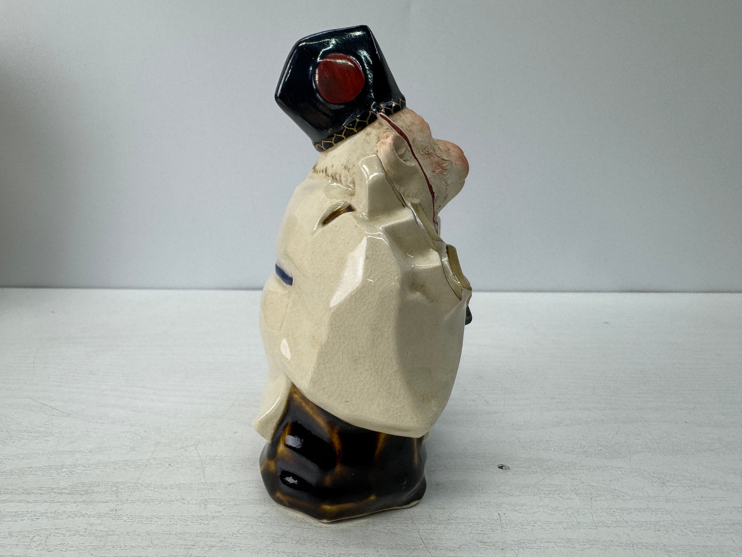 Y10794 OKIMONO Kyo-ware Monkey figure signed box Japan antique ornament interior