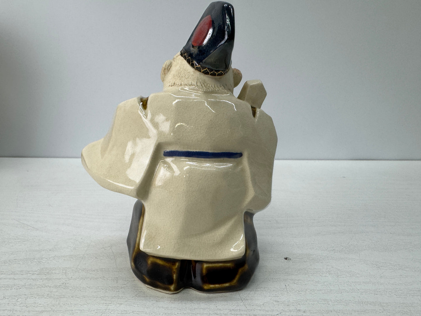 Y10794 OKIMONO Kyo-ware Monkey figure signed box Japan antique ornament interior