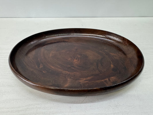 Y10804 TRAY pine wood Obon Ozen Japan antique kitchen serving platter salver