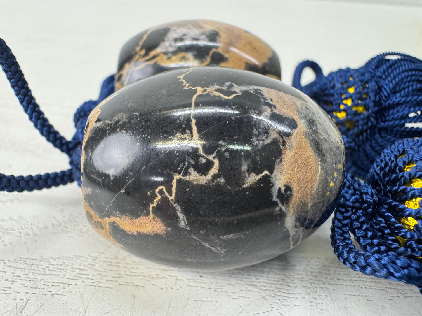 Y10805 FUCHIN Natural stone box Japan kakejiku Hanging Scroll Weight interior