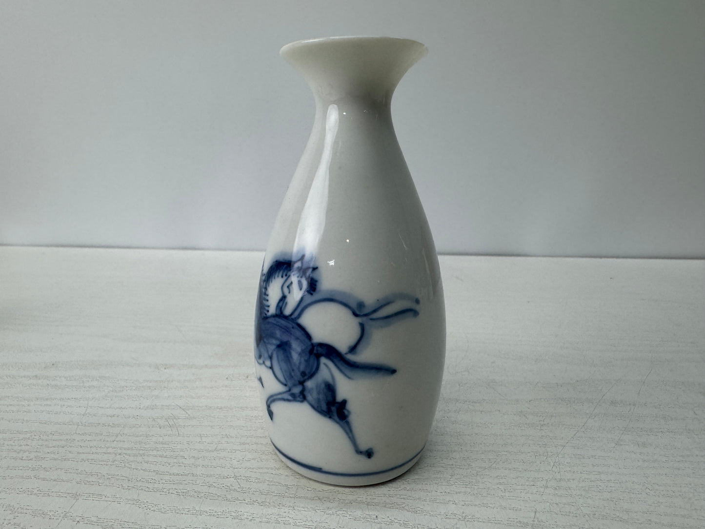 Y10809 CHOUSHI Seto-ware Tokkuri Sake bottle cup set signed box Japan antique