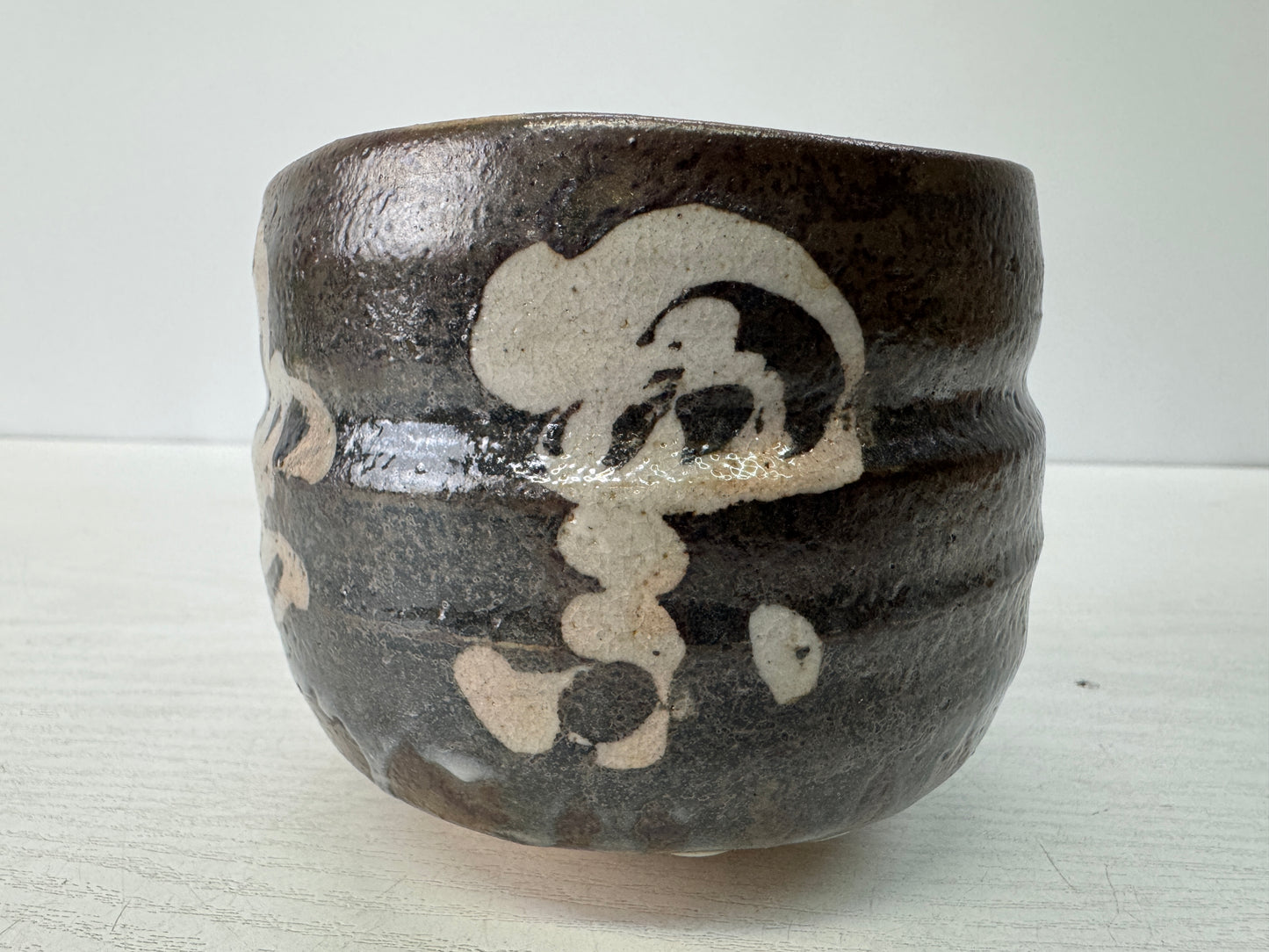 Y10814 CHAWAN Seto-ware bowl signed box Japan antique tea ceremony pottery cup