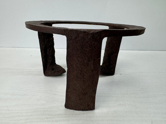 Y10827 TRIVET Iron Gotoku stand tea ceremony utensils Japan antique kitchen