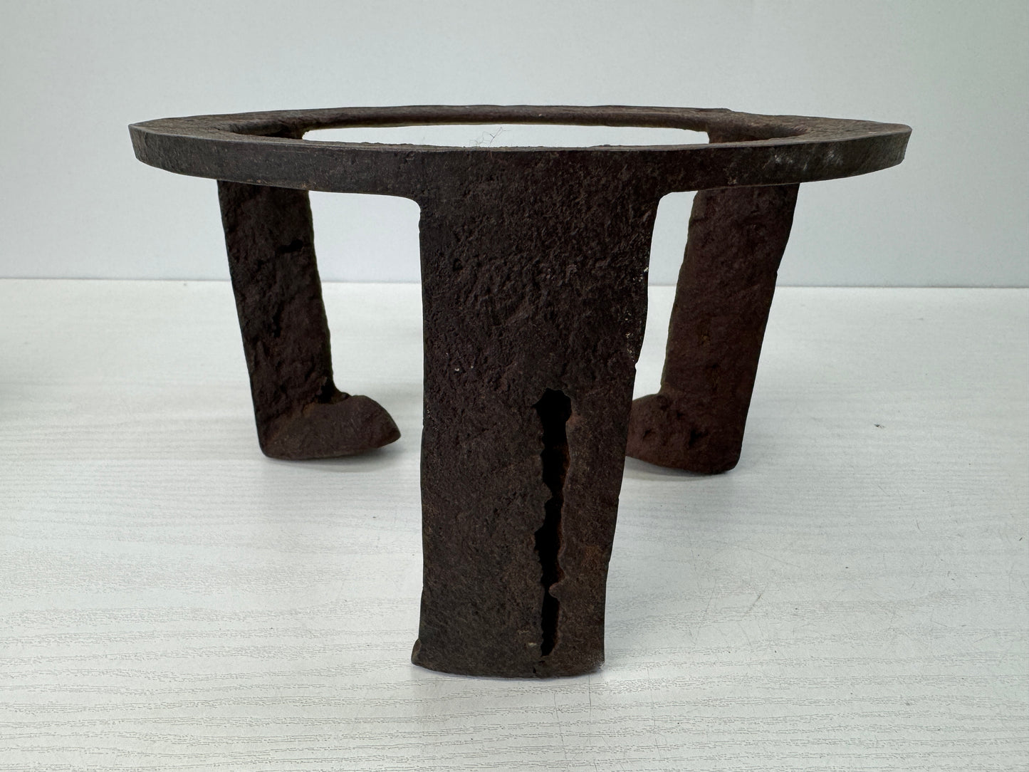 Y10827 TRIVET Iron Gotoku stand tea ceremony utensils Japan antique kitchen