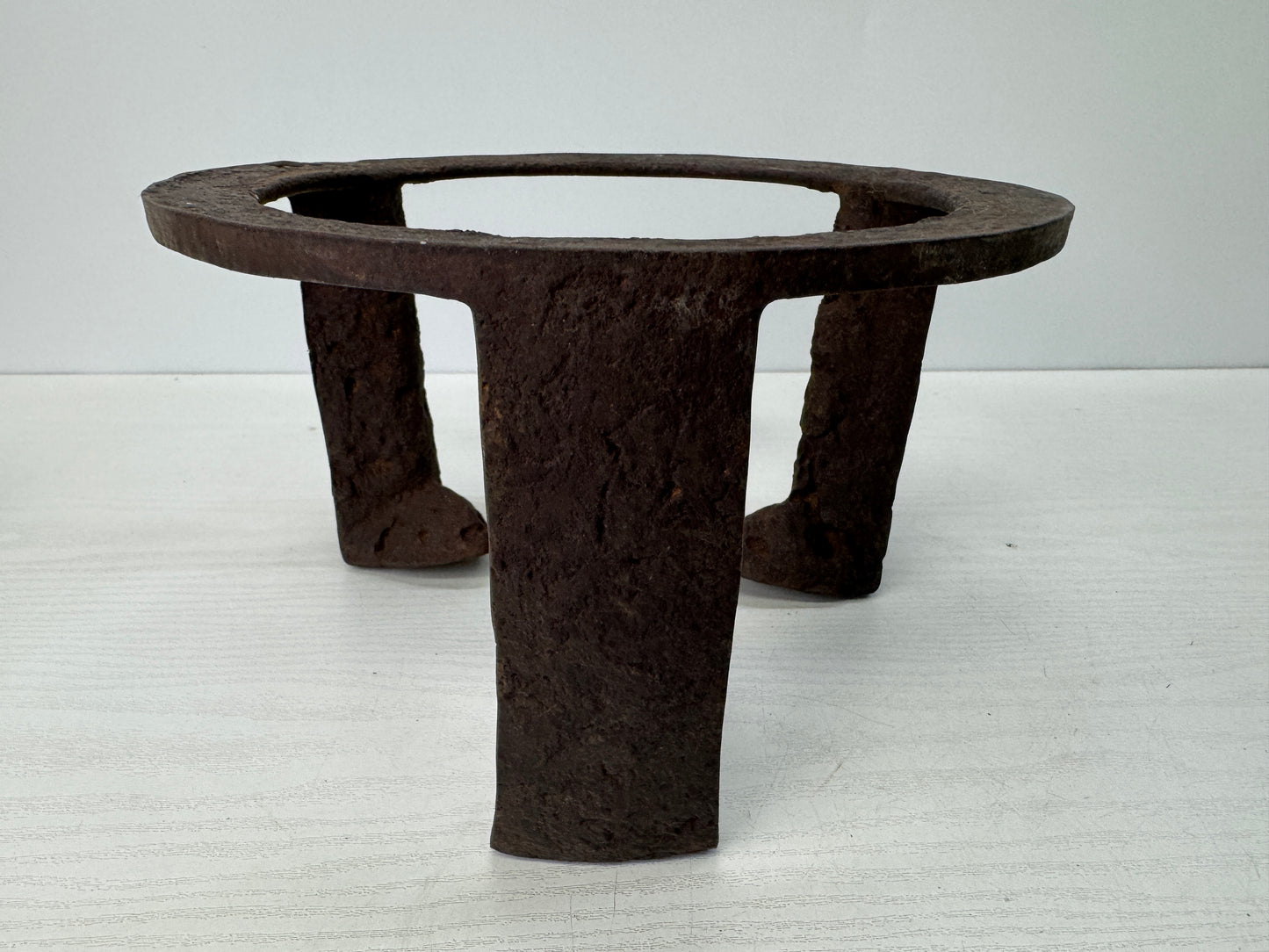Y10827 TRIVET Iron Gotoku stand tea ceremony utensils Japan antique kitchen