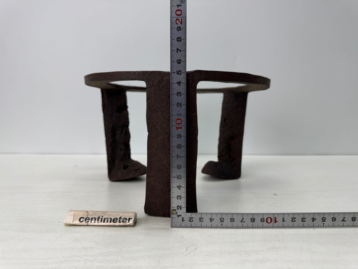 Y10827 TRIVET Iron Gotoku stand tea ceremony utensils Japan antique kitchen