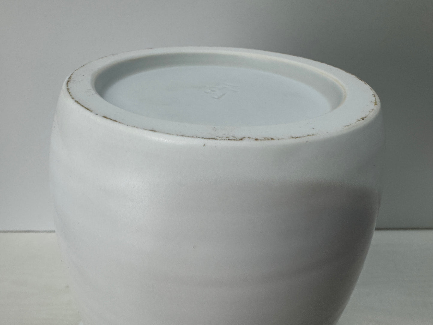 Y10831 FLOWER VASE Large White porcelain signed box Japan ikebana floral kabin