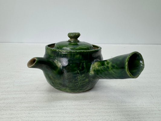 Y10838 KYUSU Banko-ware teapot pot signed Japan antique Sencha tea ceremony