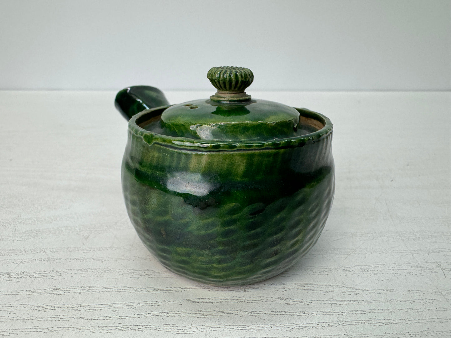 Y10838 KYUSU Banko-ware teapot pot signed Japan antique Sencha tea ceremony