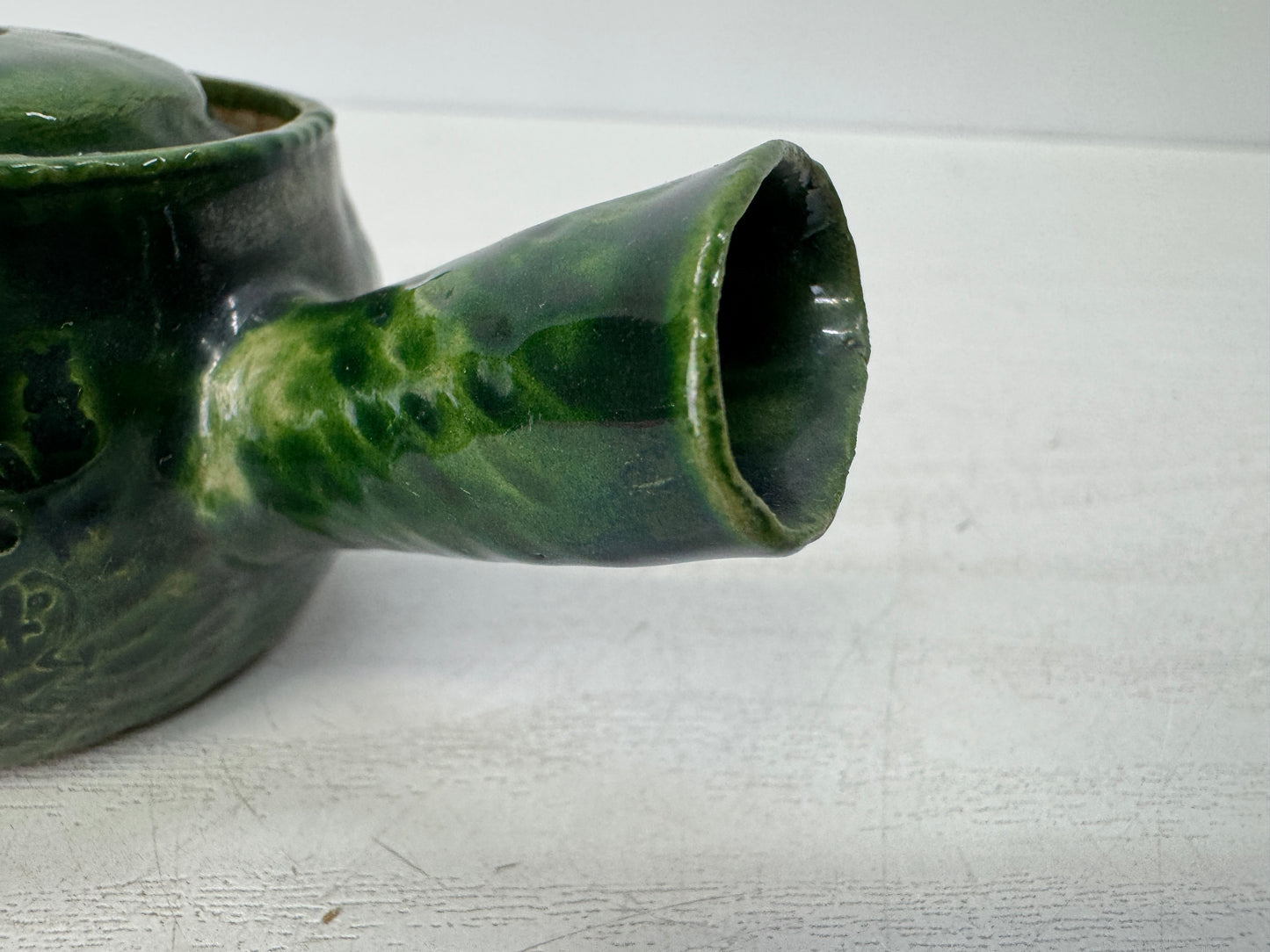 Y10838 KYUSU Banko-ware teapot pot signed Japan antique Sencha tea ceremony