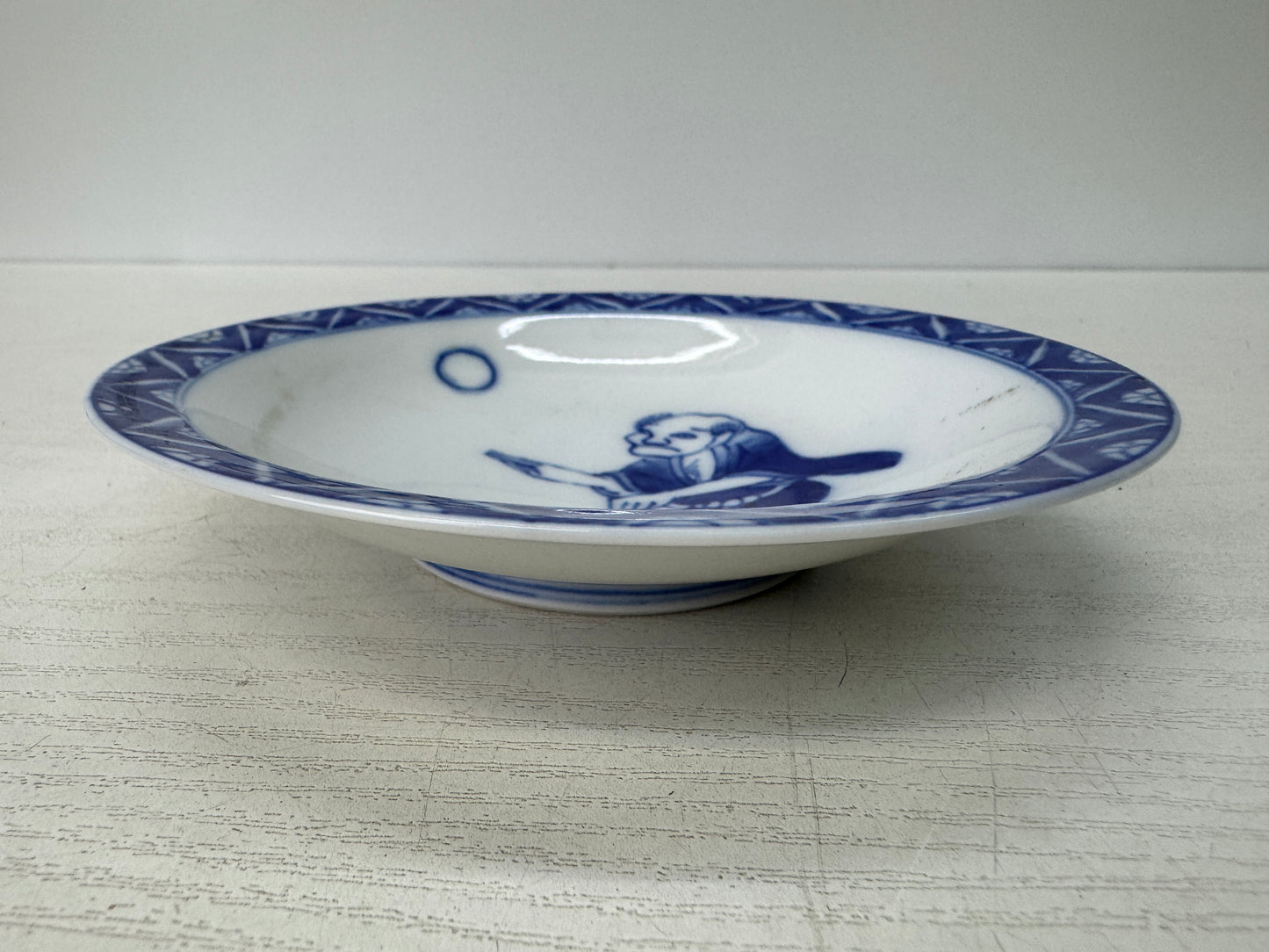 Y10841 DISH Seto-ware serving plate set of 5 Hermit signed box Japan antique