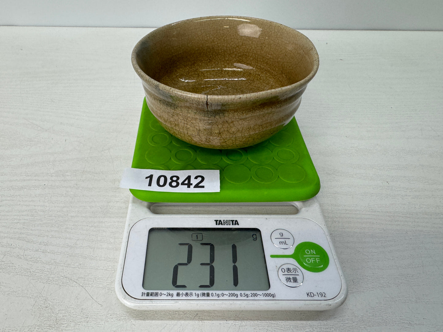 Y10842 CHAWAN Ofuke-ware bowl chipped Japan antique tea ceremony pottery cup