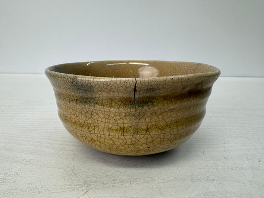 Y10842 CHAWAN Ofuke-ware bowl chipped Japan antique tea ceremony pottery cup