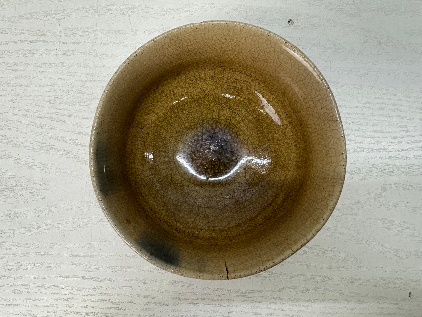Y10842 CHAWAN Ofuke-ware bowl chipped Japan antique tea ceremony pottery cup