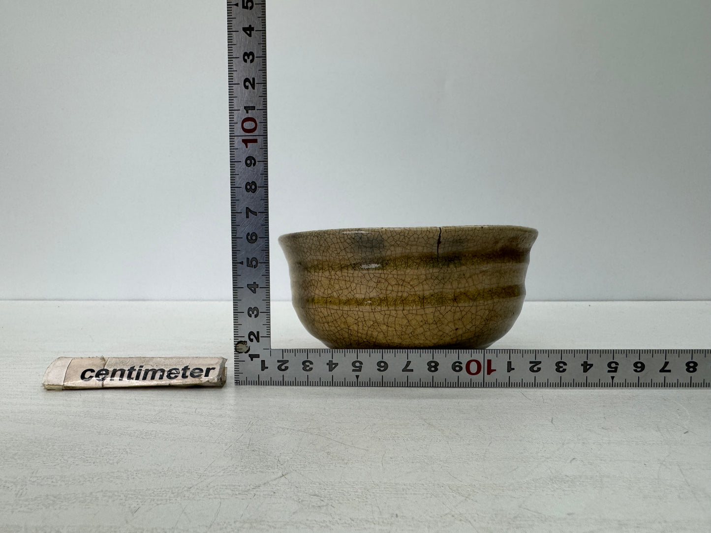 Y10842 CHAWAN Ofuke-ware bowl chipped Japan antique tea ceremony pottery cup
