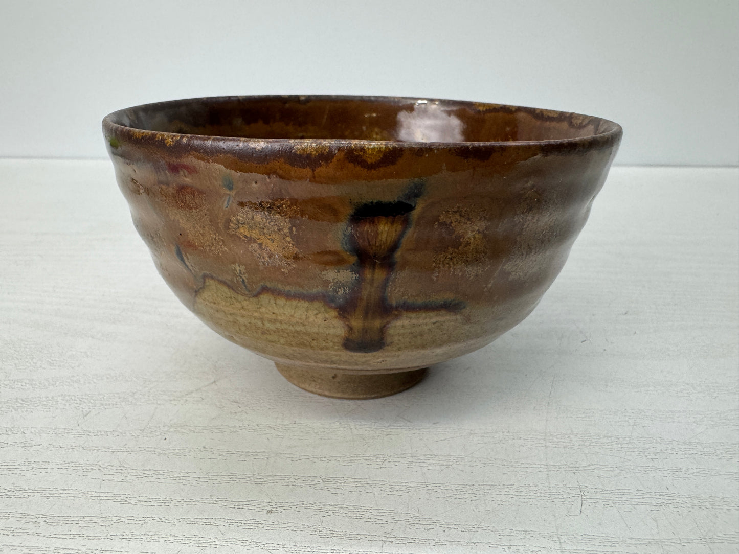 Y10843 CHAWAN Seto-ware Koseto bowl sgined Japan antique tea ceremony pottery