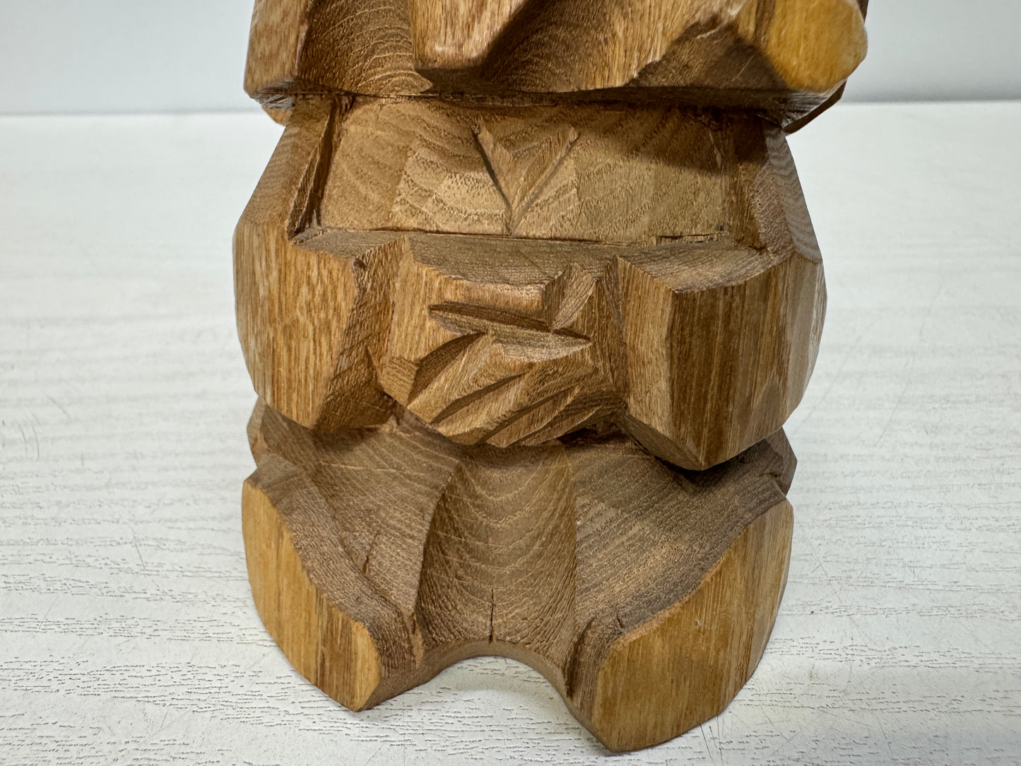 Y10847 STATUE wood-carved figure figurine wooden tag Ainu Hokkaido Japan antique
