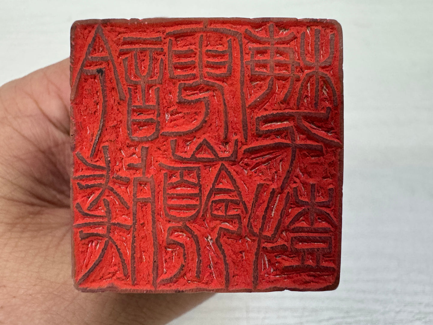 Y10848 STAMP MATERIAL Juzan stone Hermit carving signed stationery Japan antique