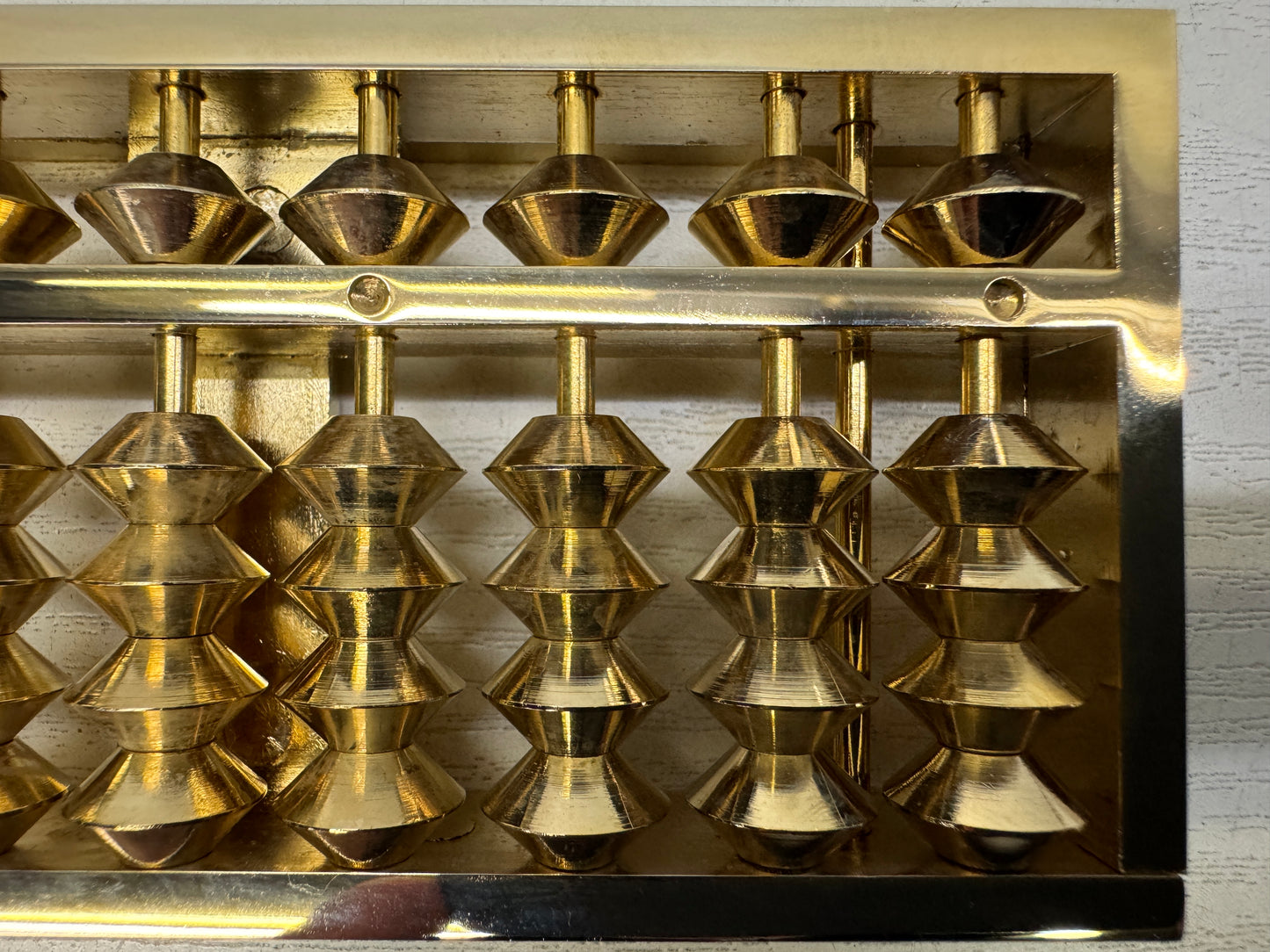 Y10850 SOROBAN 24K Gold-plated Abacus box Japan antique math counting machine