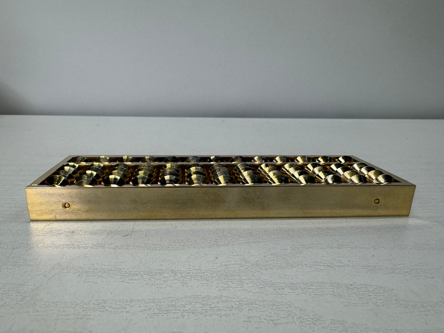 Y10850 SOROBAN 24K Gold-plated Abacus box Japan antique math counting machine