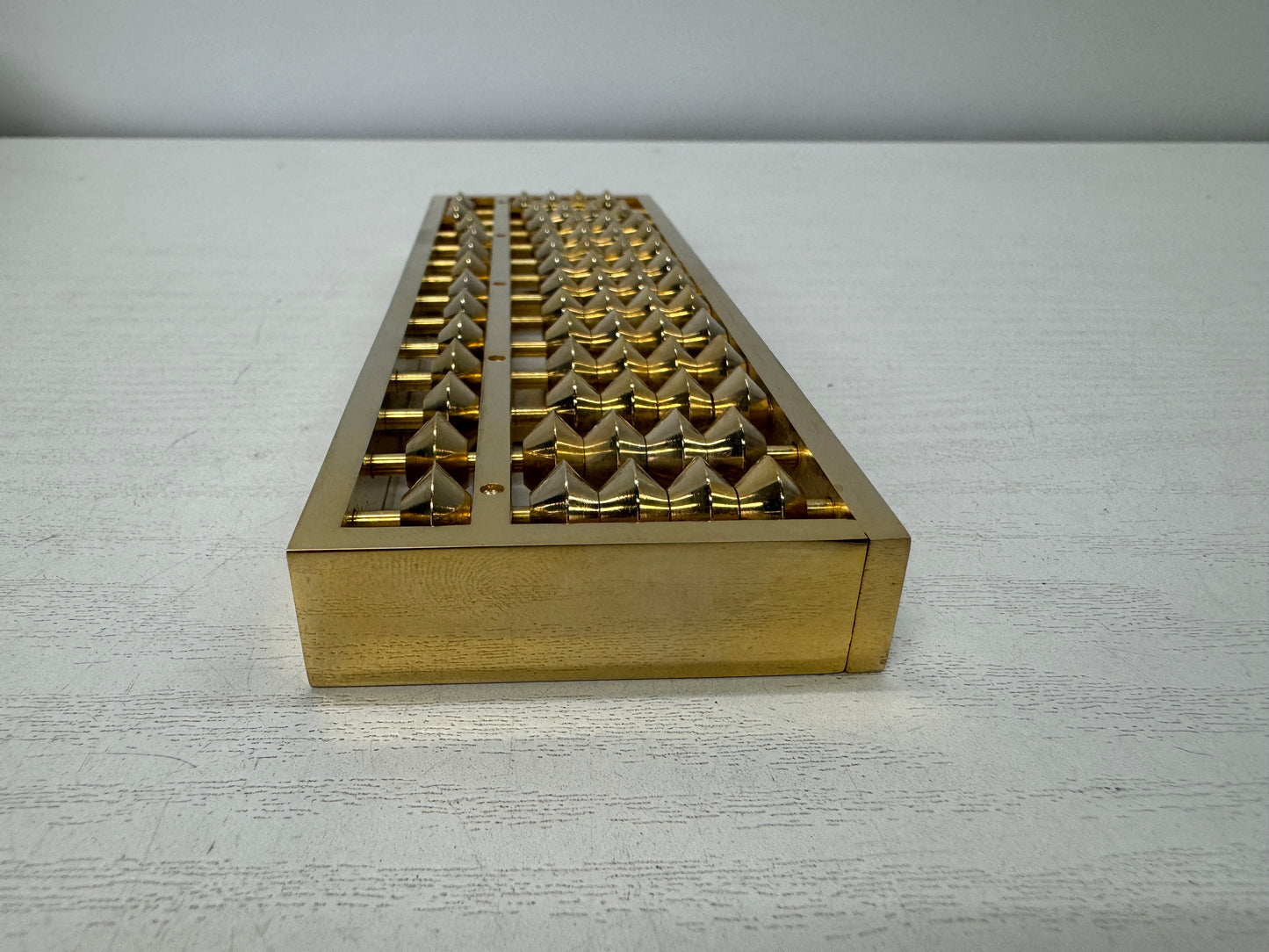 Y10850 SOROBAN 24K Gold-plated Abacus box Japan antique math counting machine