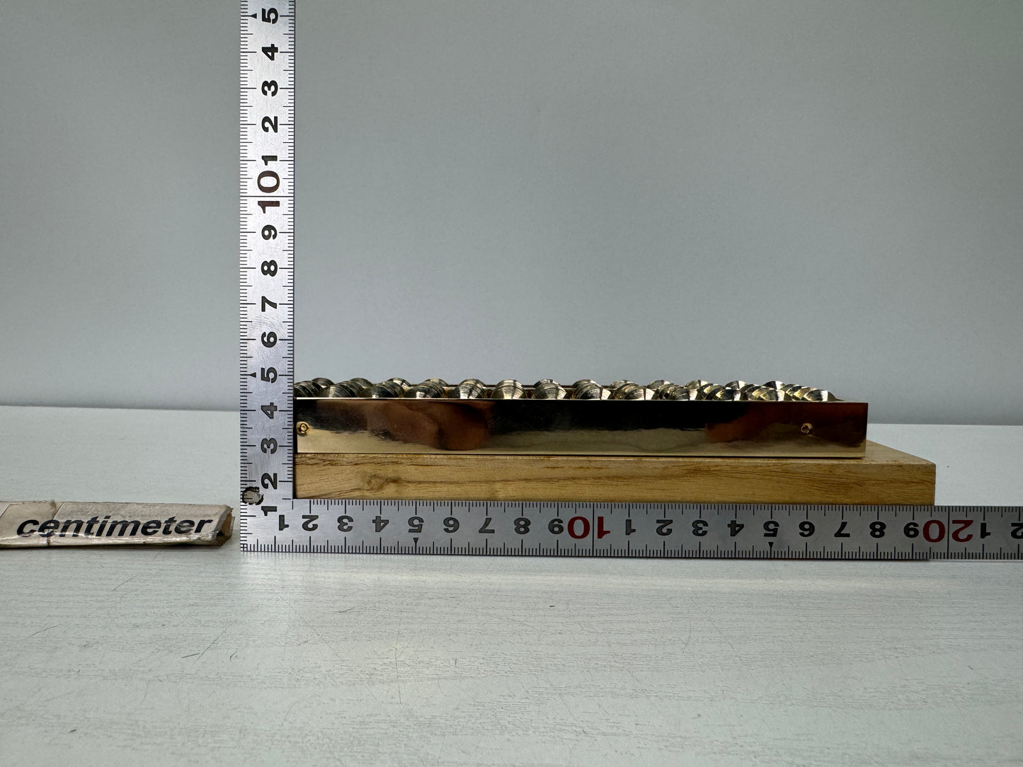 Y10850 SOROBAN 24K Gold-plated Abacus box Japan antique math counting machine