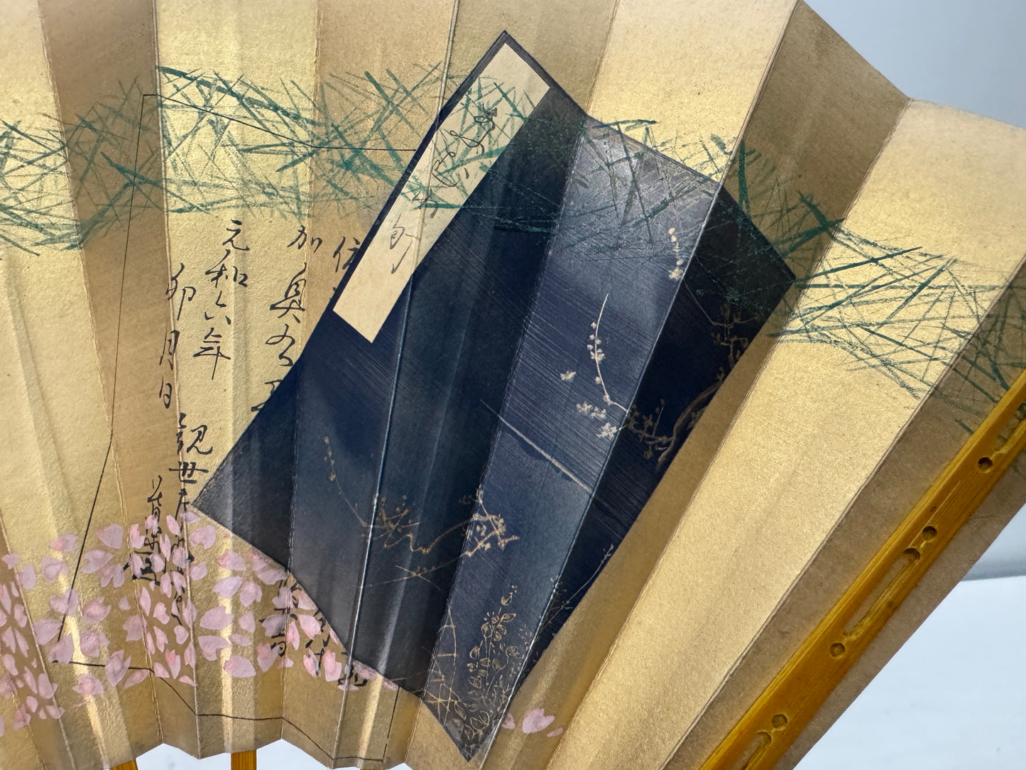 Y10851 SENSU Dancer's Fan box Japanese traditional dance Noh Japan antique