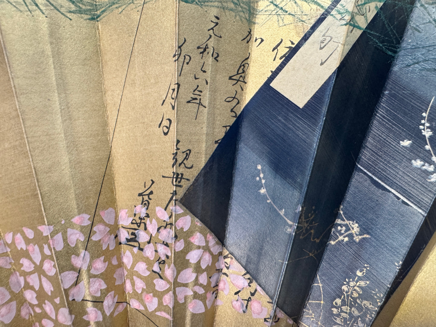Y10851 SENSU Dancer's Fan box Japanese traditional dance Noh Japan antique
