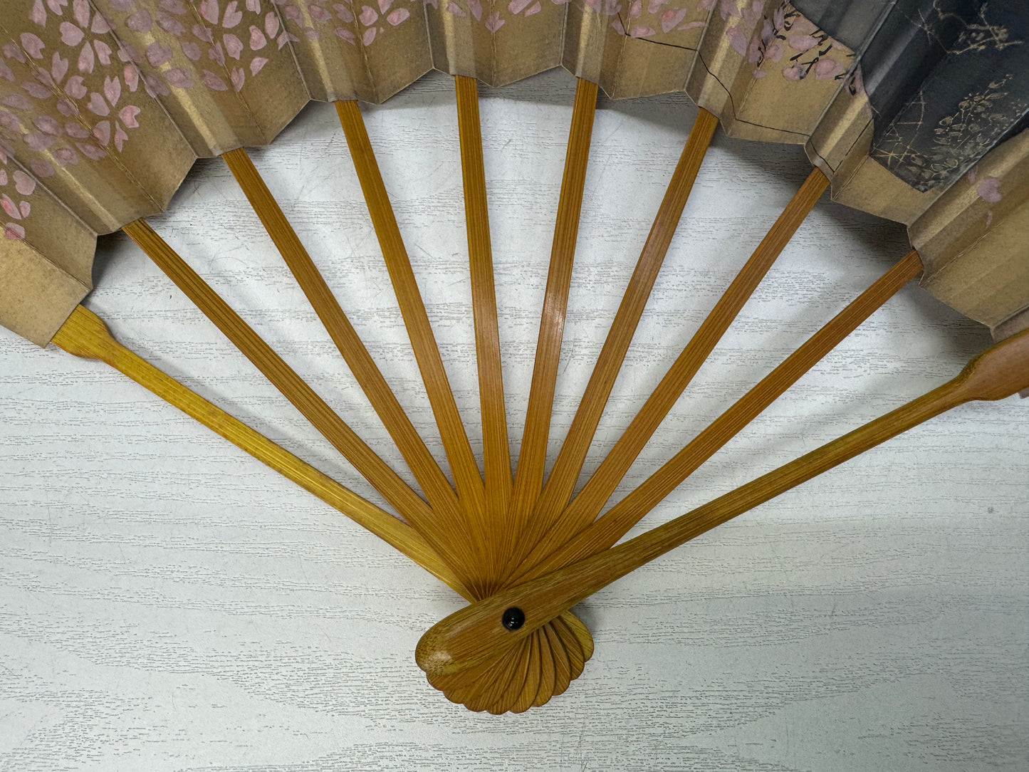Y10851 SENSU Dancer's Fan box Japanese traditional dance Noh Japan antique