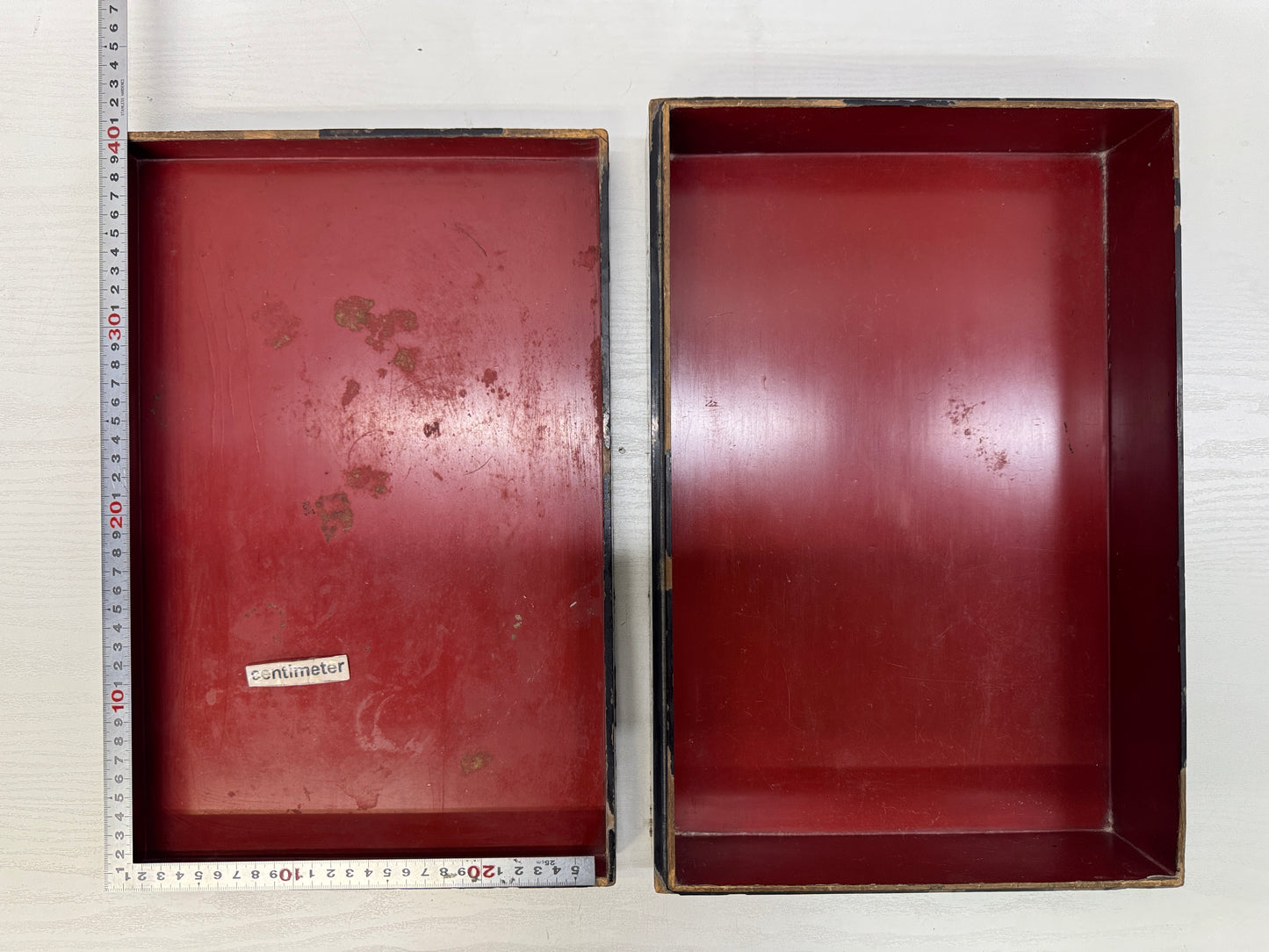Y10854 BOX Letter case Raden Mother-of-pearl work Makie Japan antique stationery