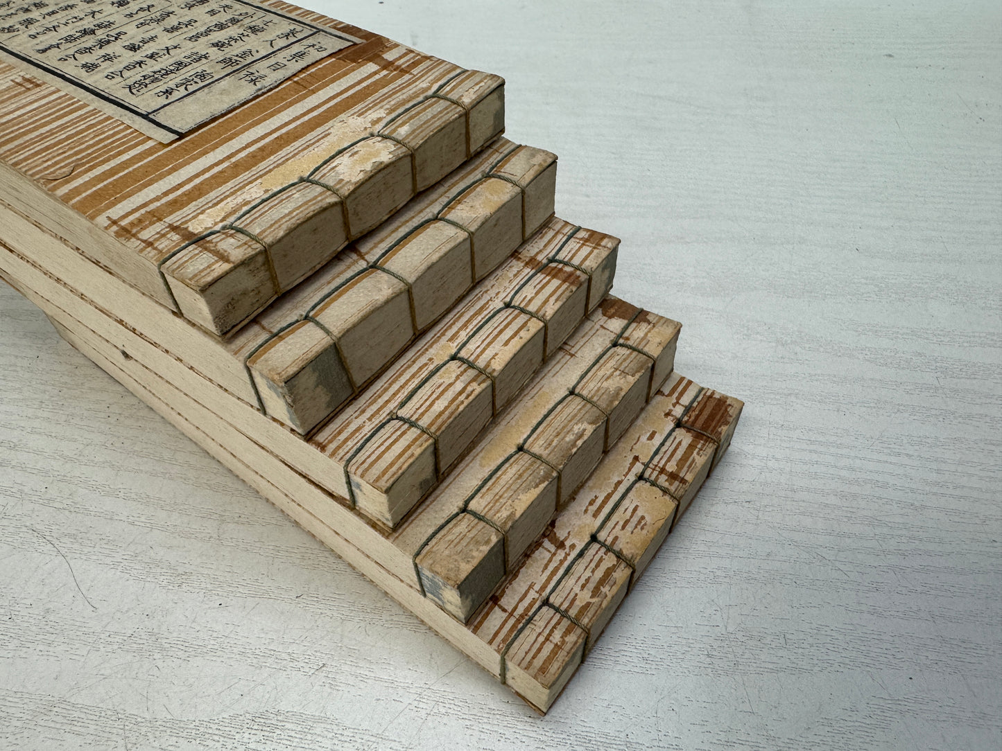 Y10857 WOODBLOCK PRINT Japanese-style books Tea ceremony utensils Japan antique