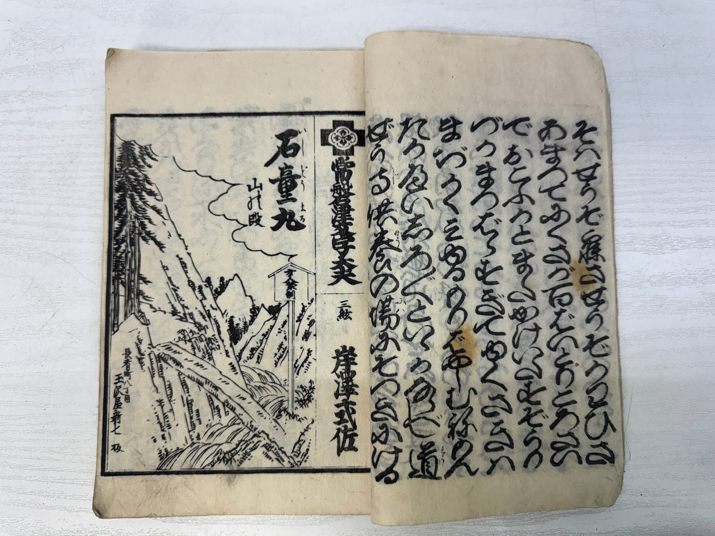 Y10858 WOODBLOCK PRINT Japanese-style book Edo period Ukiyoe Japan antique