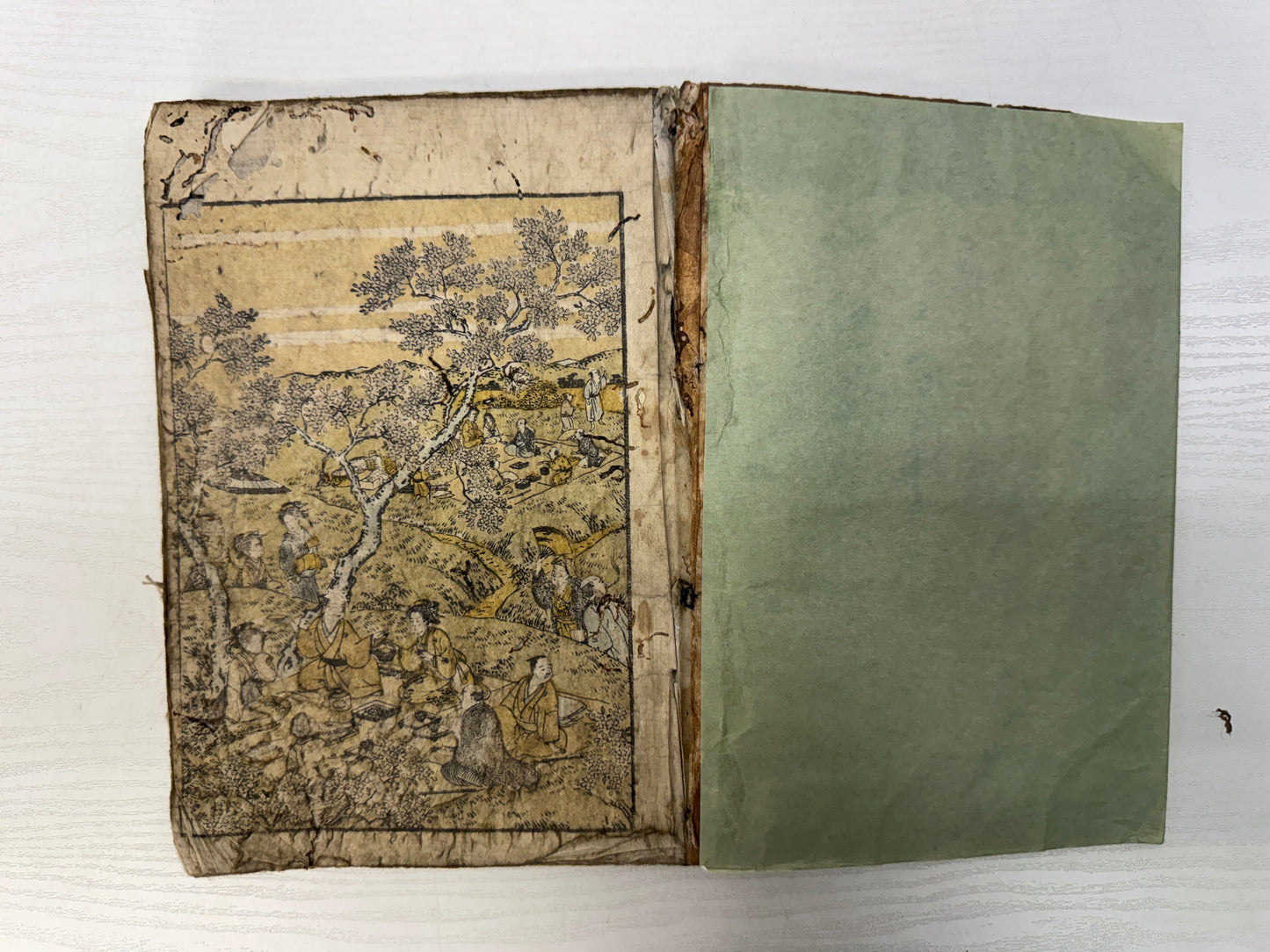Y10859 WOODBLOCK PRINT Japanese-style book Hyakunin Isshu Ukiyoe Japan antique