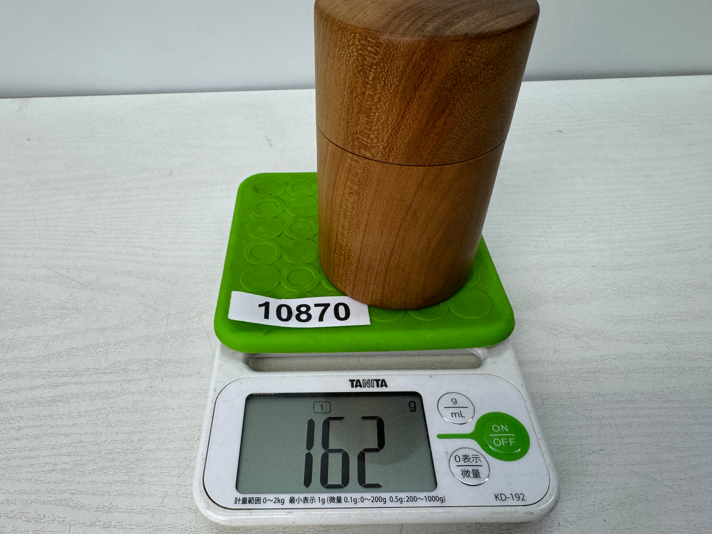 Y10870 TEA CADDY Hollowed-out wood carving container Japan antique tea ceremony