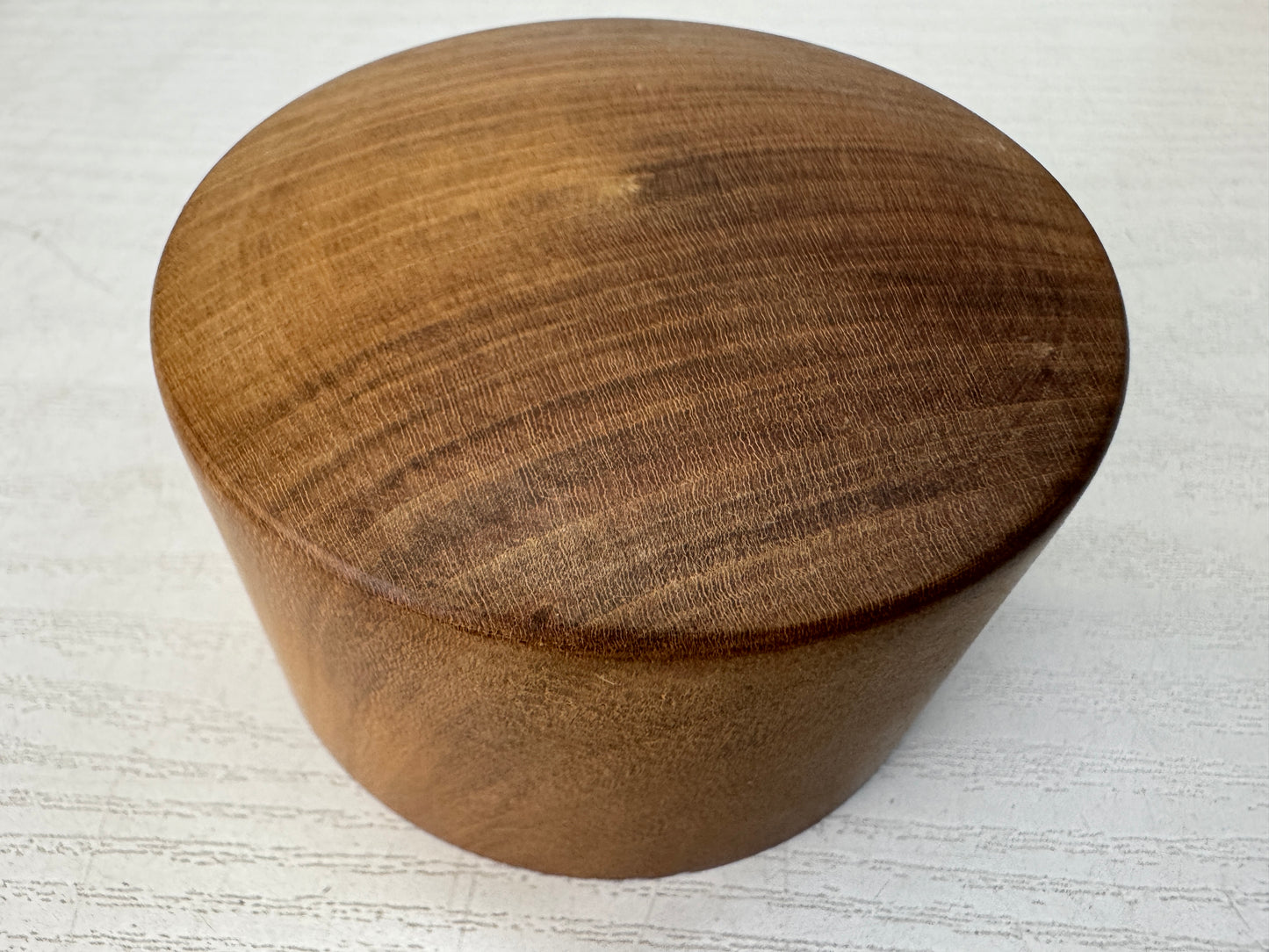 Y10870 TEA CADDY Hollowed-out wood carving container Japan antique tea ceremony