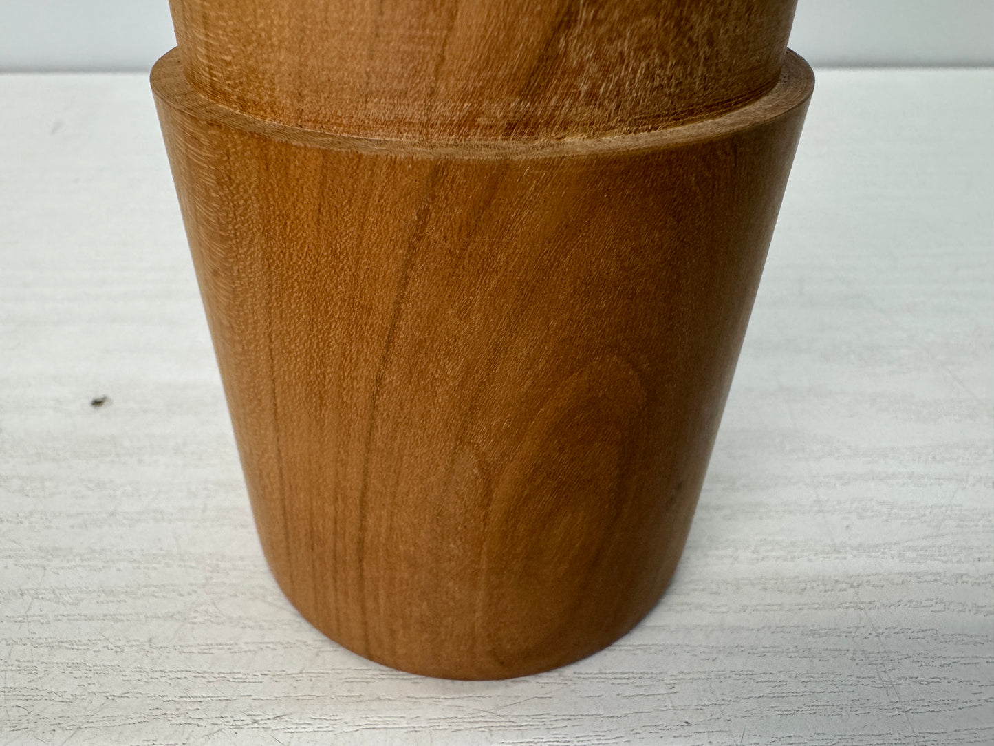 Y10870 TEA CADDY Hollowed-out wood carving container Japan antique tea ceremony