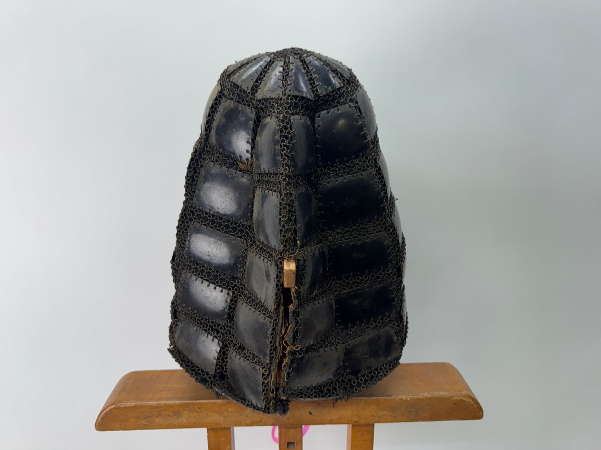 Y10876 KABUTO Iron Karuta-style Helmet armor Samurai chainmail Japan antique