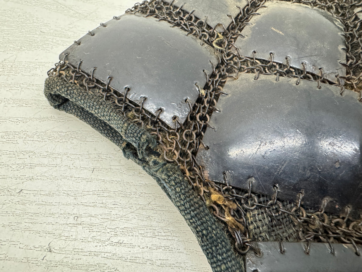 Y10876 KABUTO Iron Karuta-style Helmet armor Samurai chainmail Japan antique