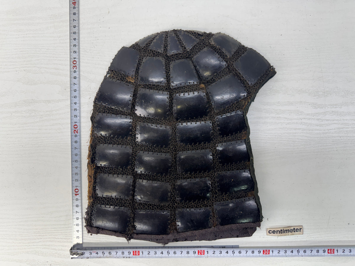 Y10876 KABUTO Iron Karuta-style Helmet armor Samurai chainmail Japan antique