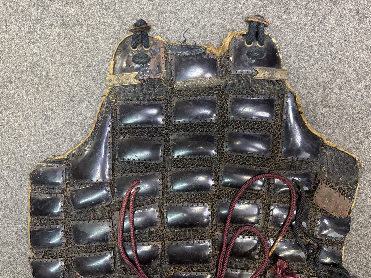 Y10879 YOROI Iron Karuta-style Samurai armor Japan antique bugu arms bushi