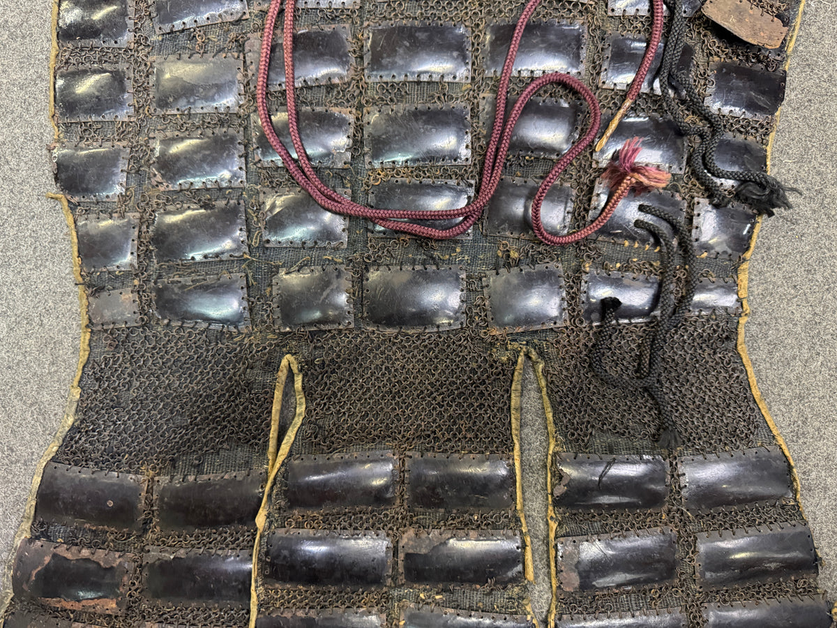 Y10879 YOROI Iron Karuta-style Samurai armor Japan antique bugu arms bushi