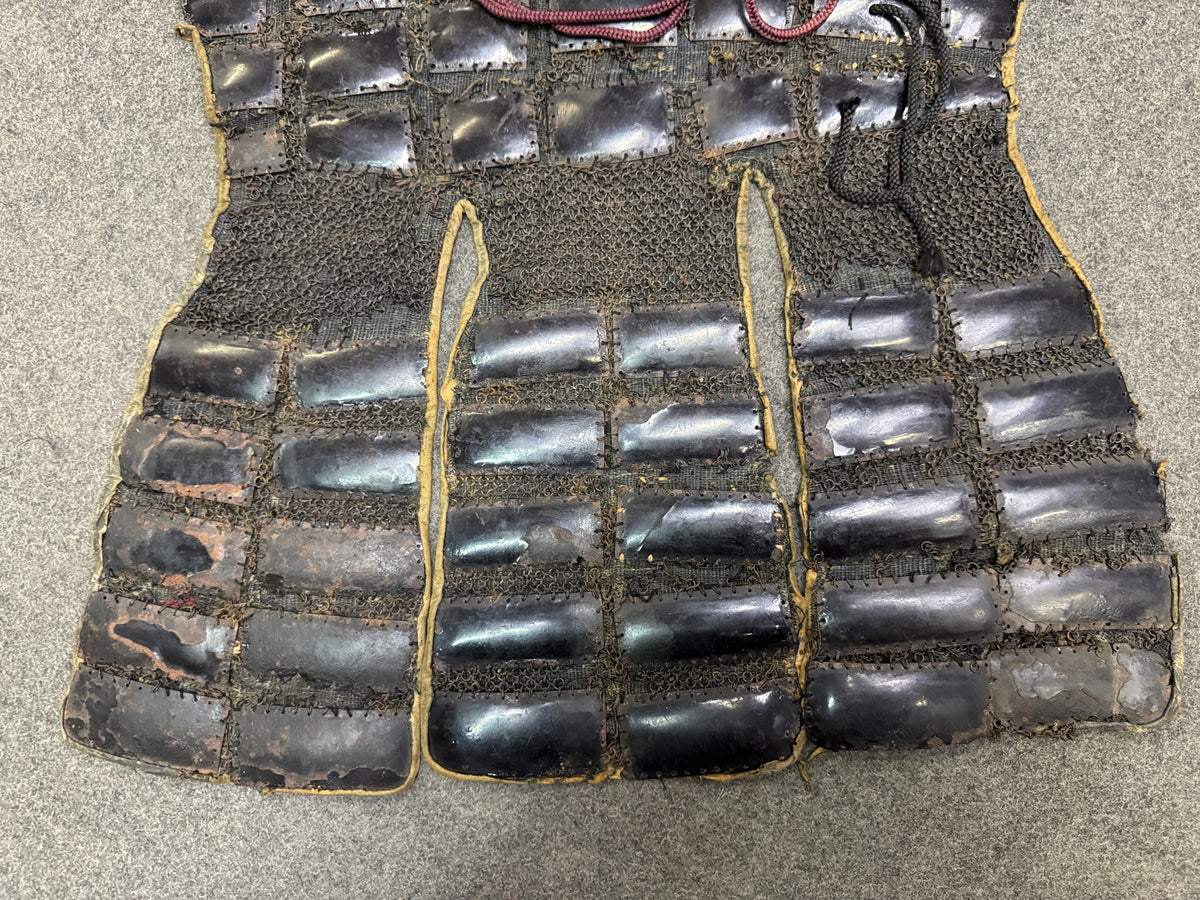 Y10879 YOROI Iron Karuta-style Samurai armor Japan antique bugu arms bushi