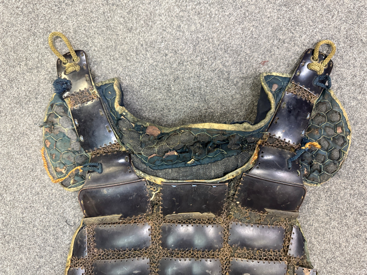 Y10879 YOROI Iron Karuta-style Samurai armor Japan antique bugu arms bushi