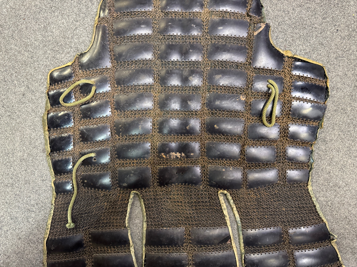 Y10879 YOROI Iron Karuta-style Samurai armor Japan antique bugu arms bushi