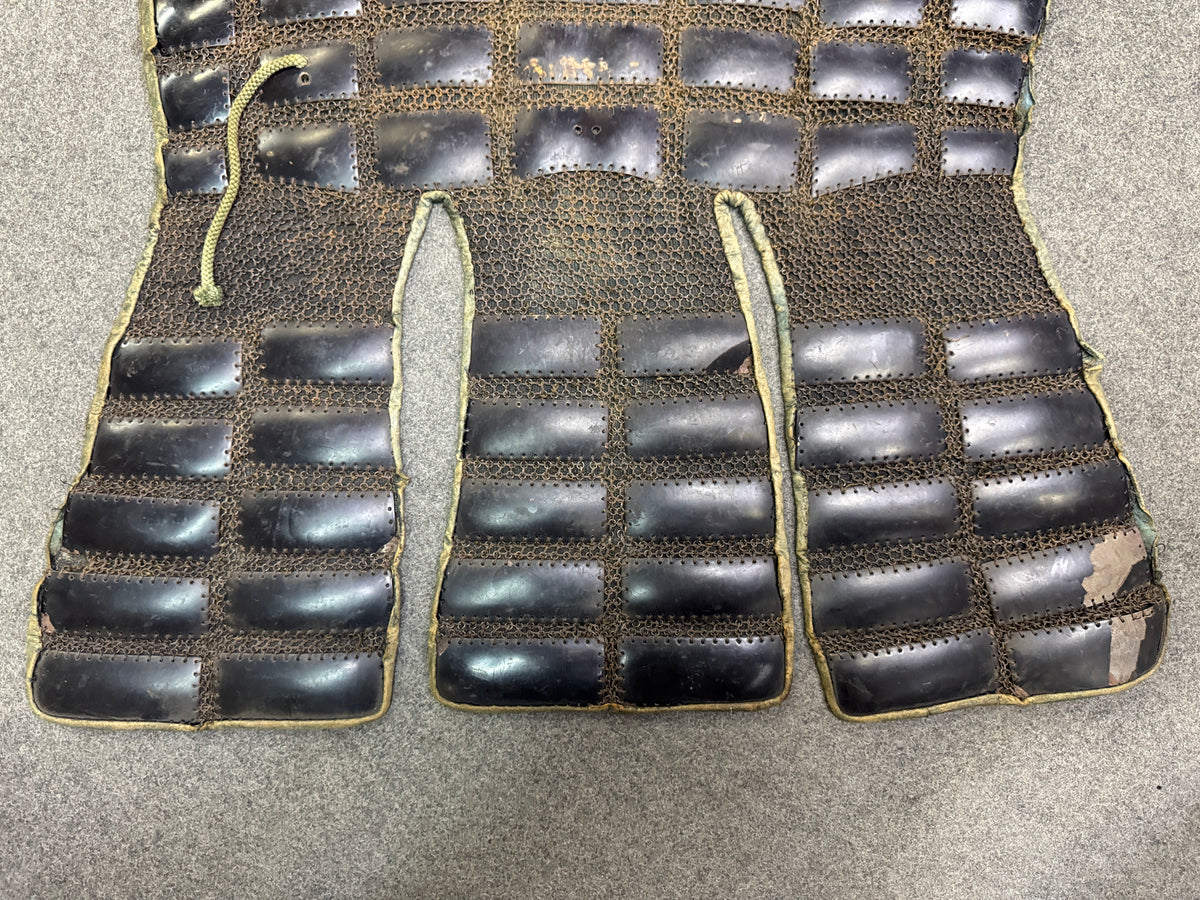 Y10879 YOROI Iron Karuta-style Samurai armor Japan antique bugu arms bushi